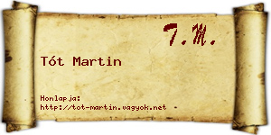 Tót Martin névjegykártya