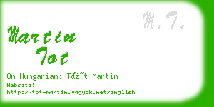 martin tot business card